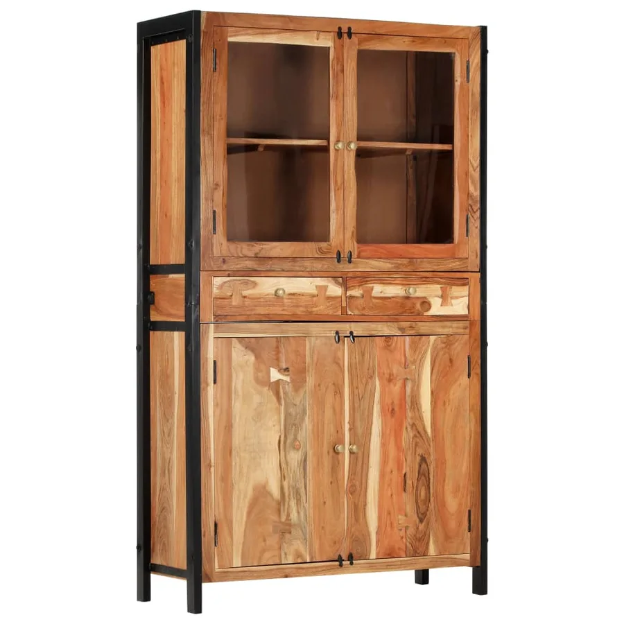 Buffet 100 x 40 x 175 cm Bois d'acacia massif - 12