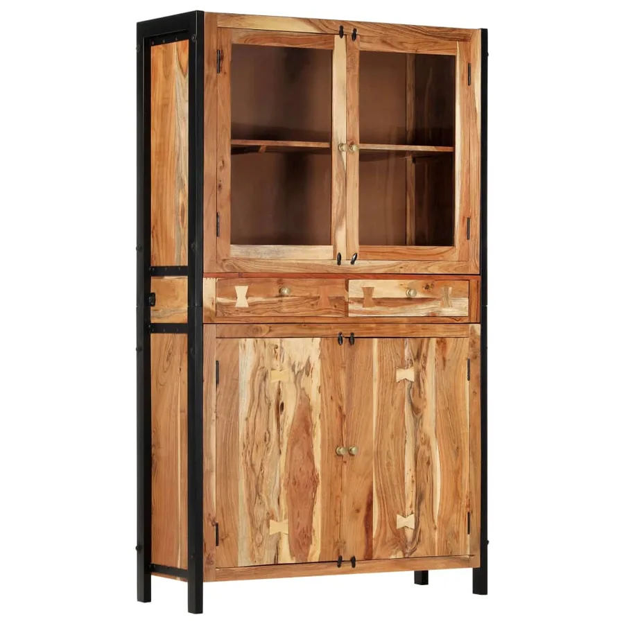 Buffet 100 x 40 x 175 cm Bois d'acacia massif - 13