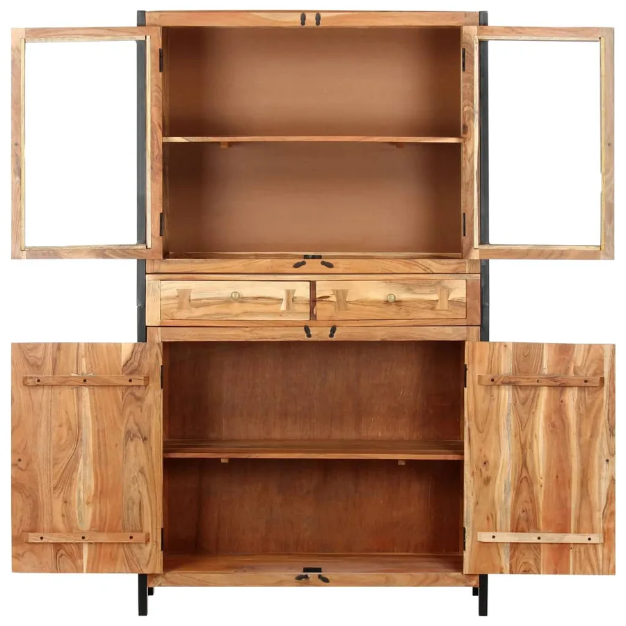 Buffet 100 x 40 x 175 cm Bois d'acacia massif - 3