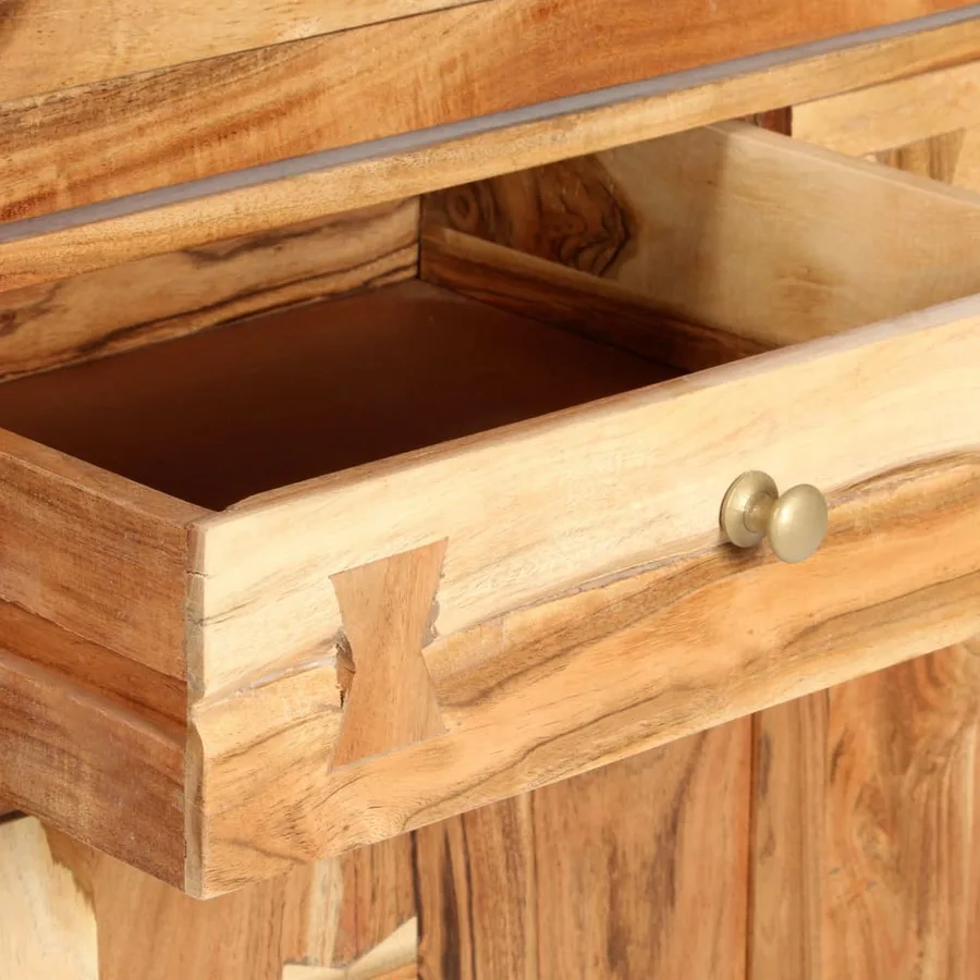 Buffet 100 x 40 x 175 cm Bois d'acacia massif - 9