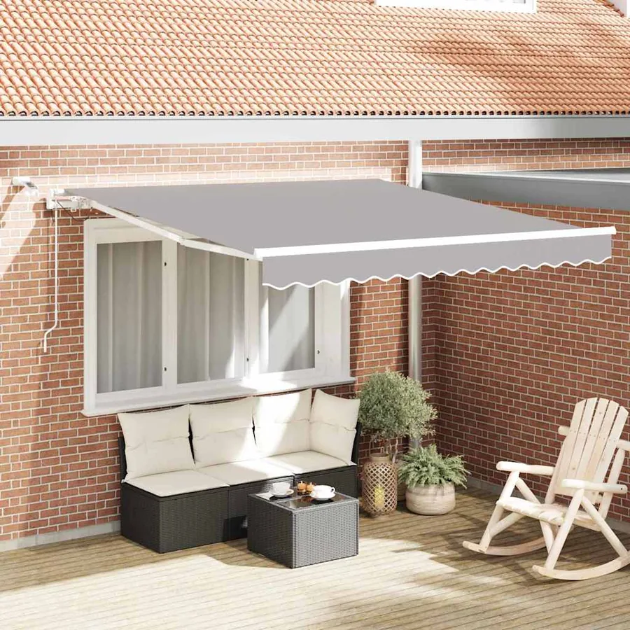 Auvent rétractable Gris clair 300 x 250 cm Polyester