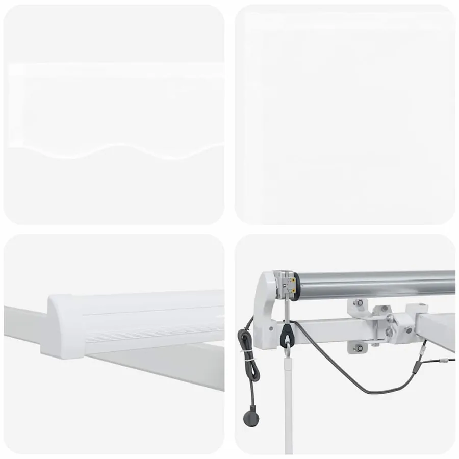 Auvent rétractable Blanc 400 × 350 cm Polyester - 10