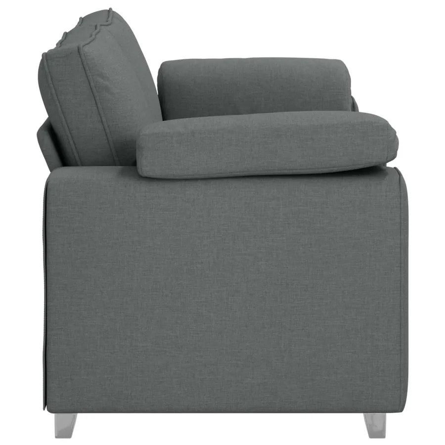 Canapé deux places Gris foncé 180 cm tissu - 5