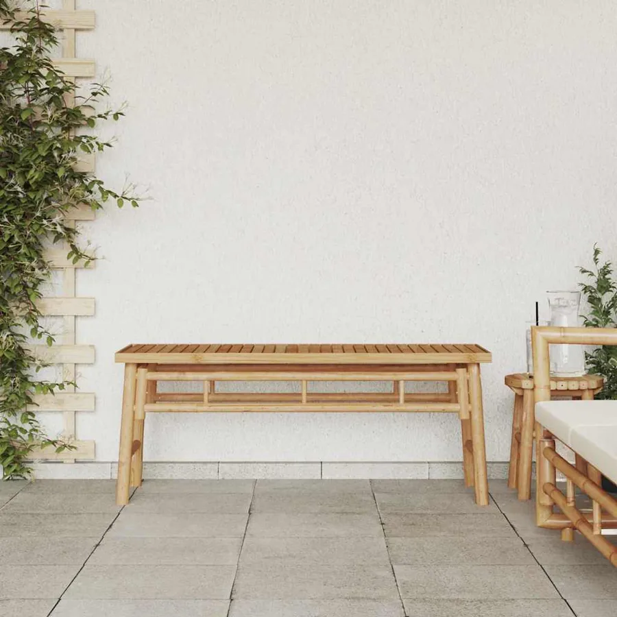 banc Marron 110 x 38 x 45 cm Bambou - 3