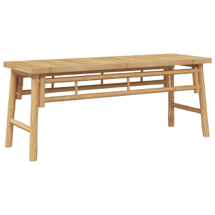 banc Marron 110 x 38 x 45 cm Bambou - 4
