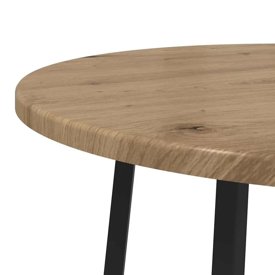 Ensemble de tables d'appoint 2 pc Chêne artisanal et noir - 7