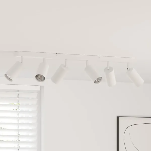 Spot de plafond avec des projecteurs Blanc 73 x 6 x 16 cm Métal