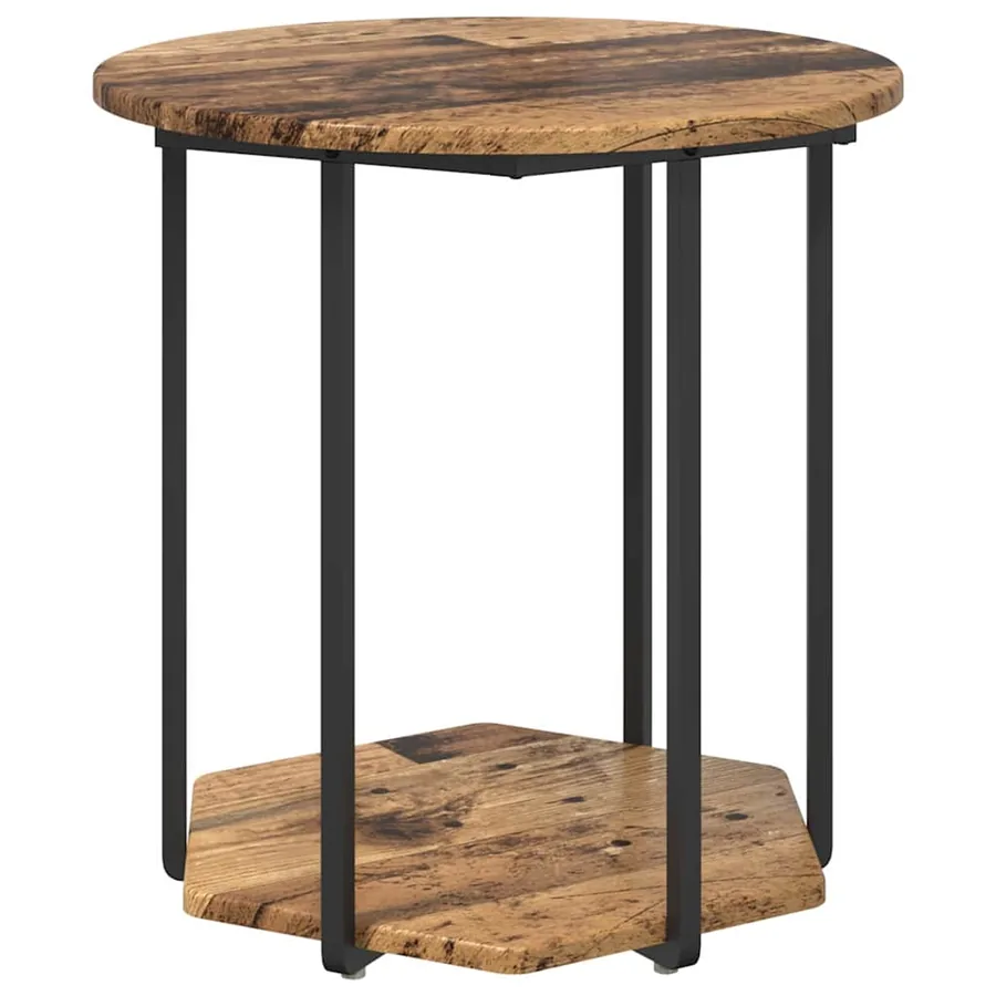Ensemble de tables d'appoint avec étagère 2 pcs Marron - 5