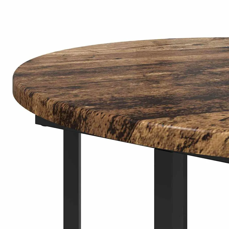 Ensemble de tables d'appoint avec étagère 2 pcs Marron - 7