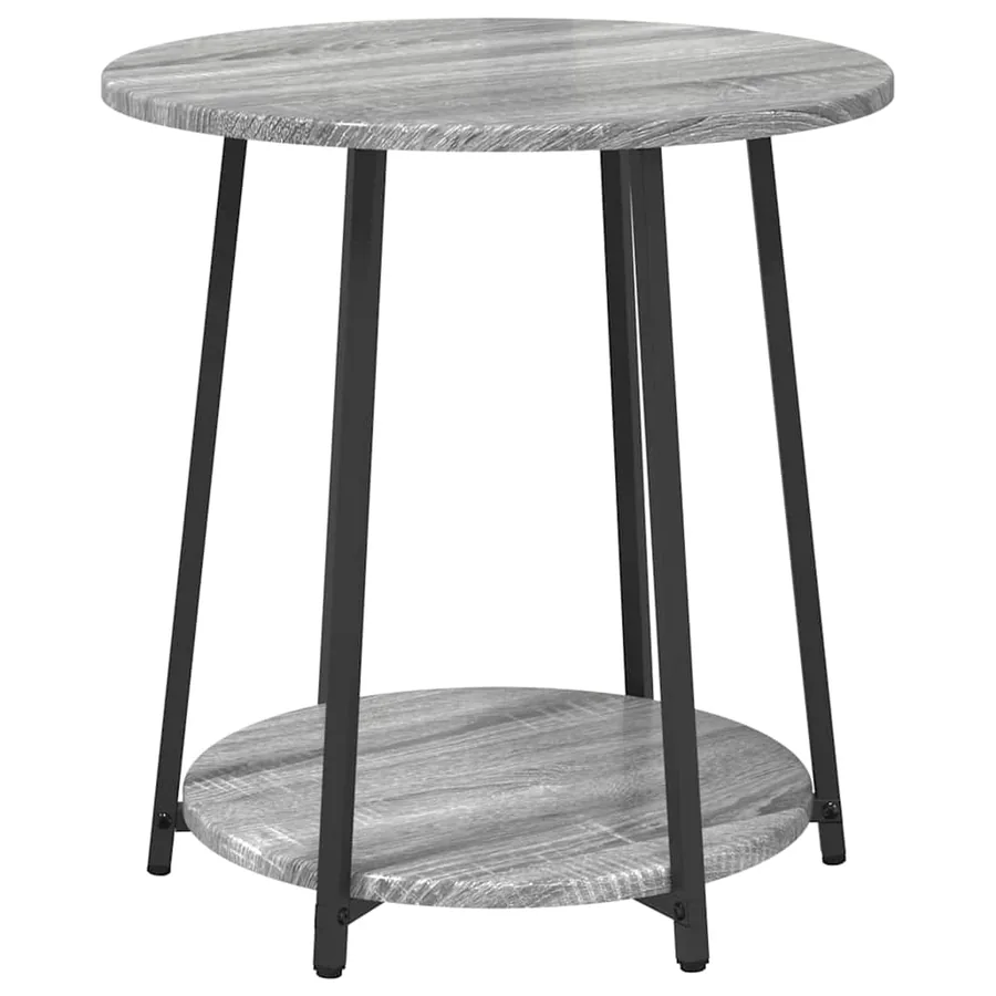 Ensemble de tables d'appoint 2 pcs Gris Sonoma et noir - 5