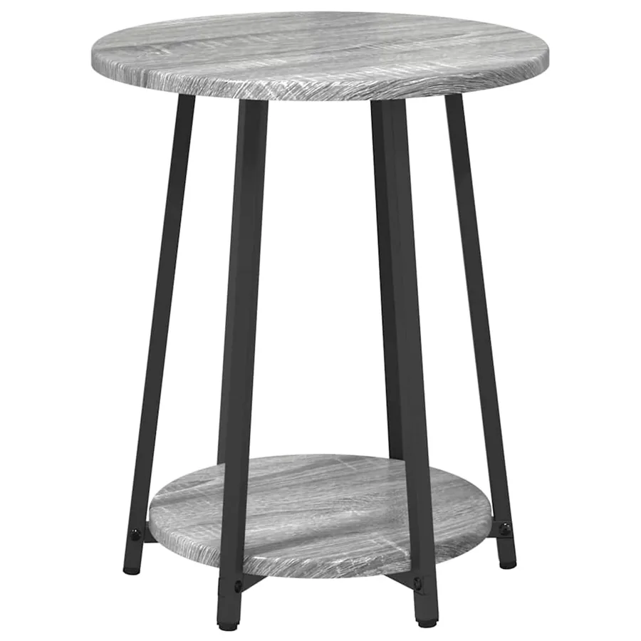 Ensemble de tables d'appoint 2 pcs Gris Sonoma et noir - 6
