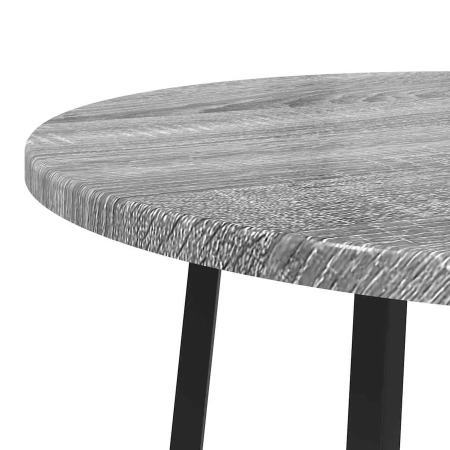 Ensemble de tables d'appoint 2 pcs Gris Sonoma et noir - 7