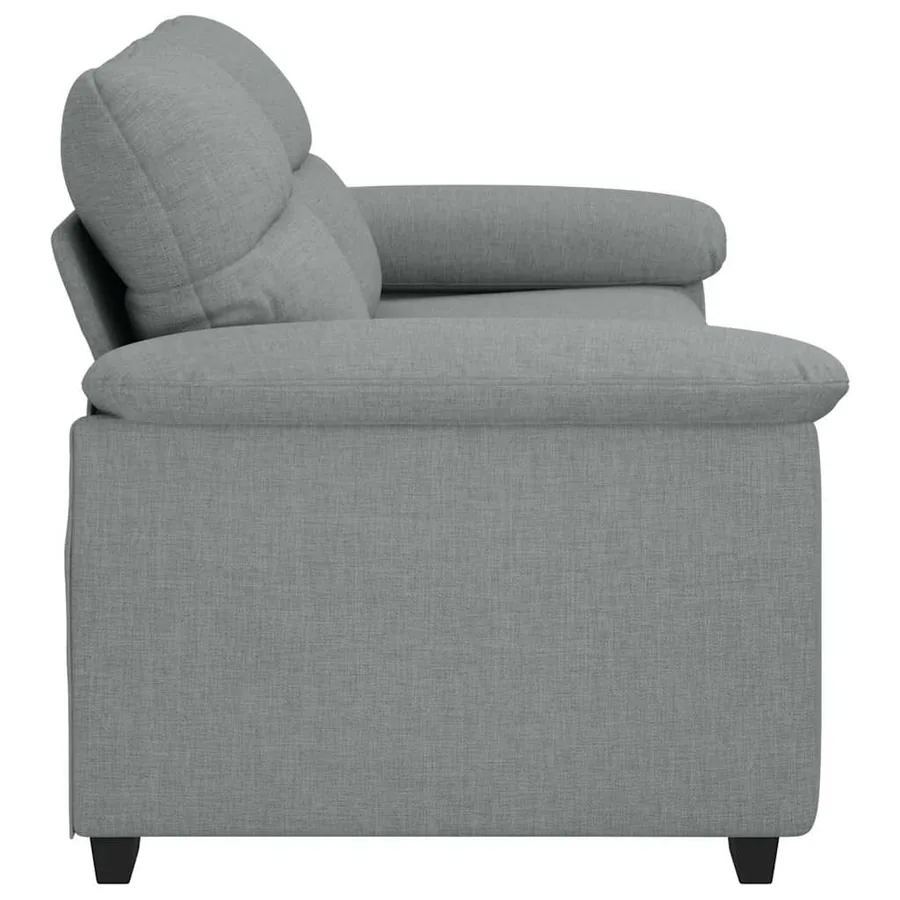 Canapé à 2 places gris clair 180x81x84 cm tissu - 5