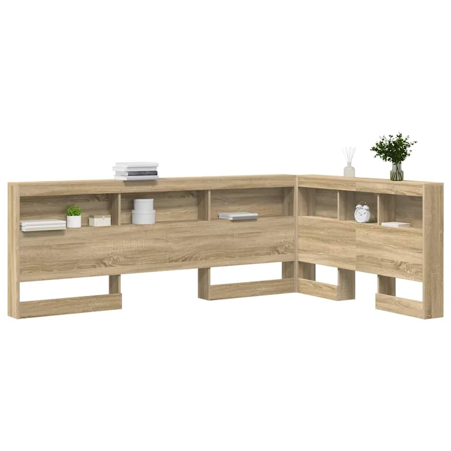 Tête de lit de rangement Chêne Sonoma 207,5 x 137,5 x 76,5 cm - 3