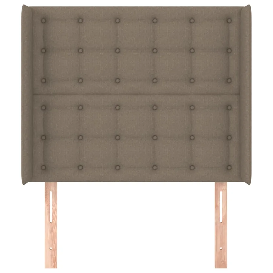 Tête de lit avec oreilles Taupe 83x16x118/128 cm Tissu - 3