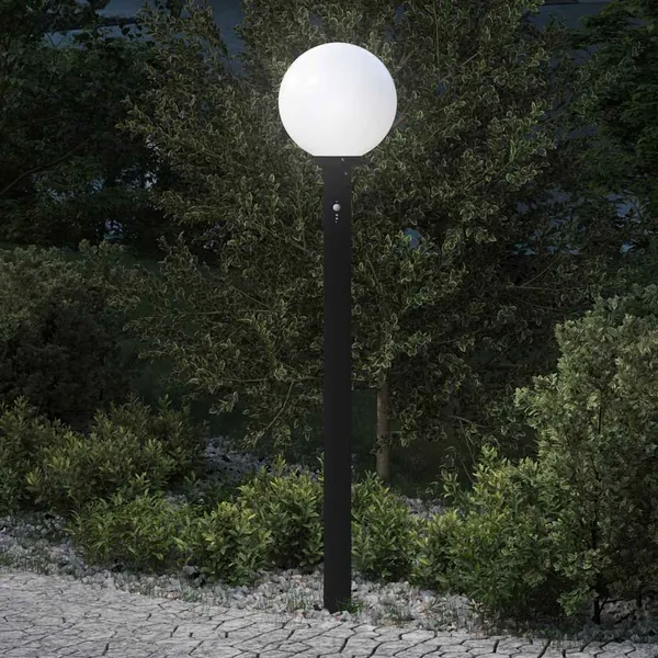 Borne lumineuse avec détecteur 120 cm Noir IP44