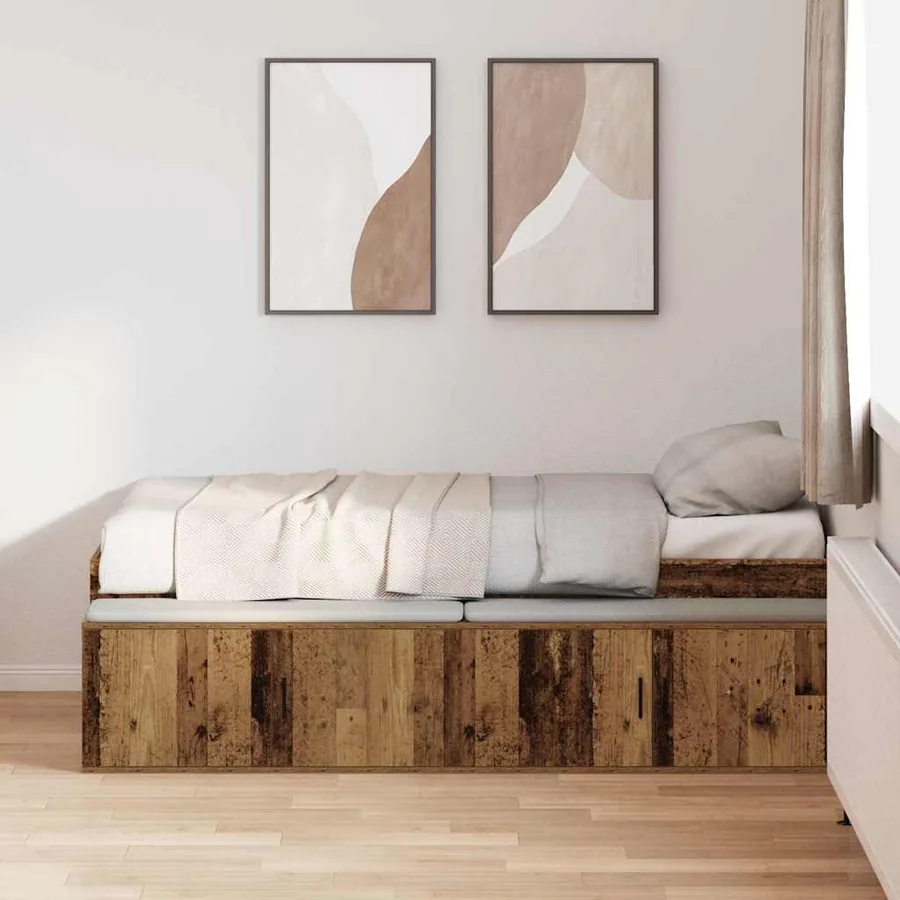 Cadre de lit Bois Ancien 70 x 190 cm Bois d'ingénierie - 3
