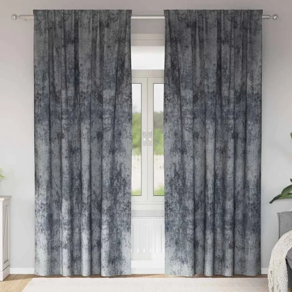 Rideaux en velours 2 pcs Gris Argenté 225 x 140 cm Velours