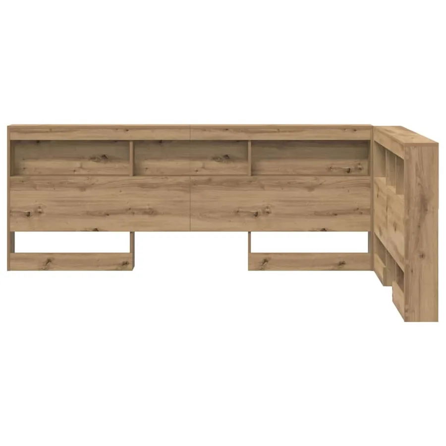 Tête de lit de rangement Chêne artisanal Bois d'ingénierie - 6