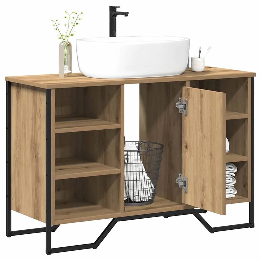 Meuble de Lavabo de Salle de Bain Chêne artisanal - 3