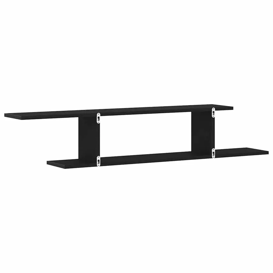 Étagère TV murale Chêne noir 125 x 18 x 23 cm Bois d'ingénierie - 5