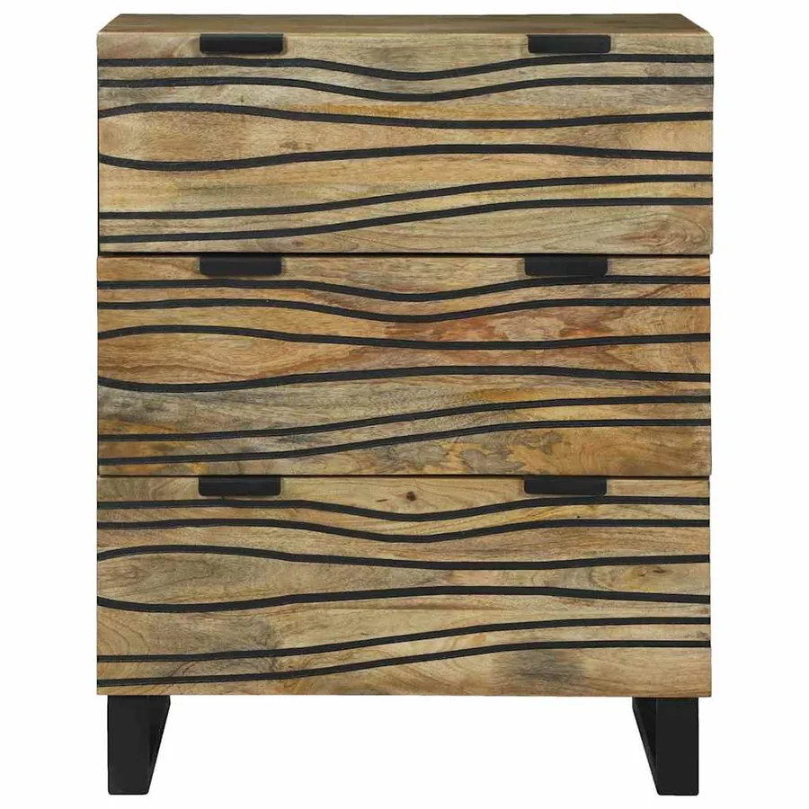 Buffet Marron 60 x 33.5 x 75 cm Bois de manguier massif - 3