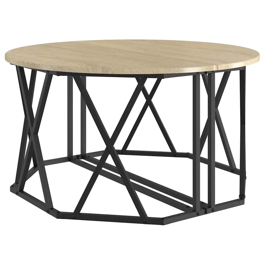 Table basse Chêne Sonoma 80 x 80 x 42 cm - 5