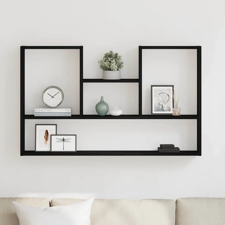 Étagère murale en chêne noir 99 x 15 x 60 cm bois d'ingénierie - 3