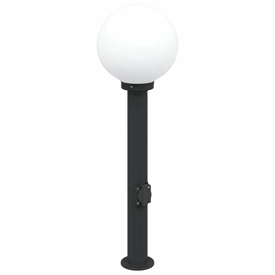 Bornes lumineuses avec sortie lot de 3 80 cm noir IP44 - 4