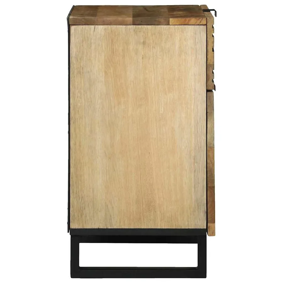 Table de chevet Naturel 50 x 33 x 60 cm Bois d'ingénierie - 4