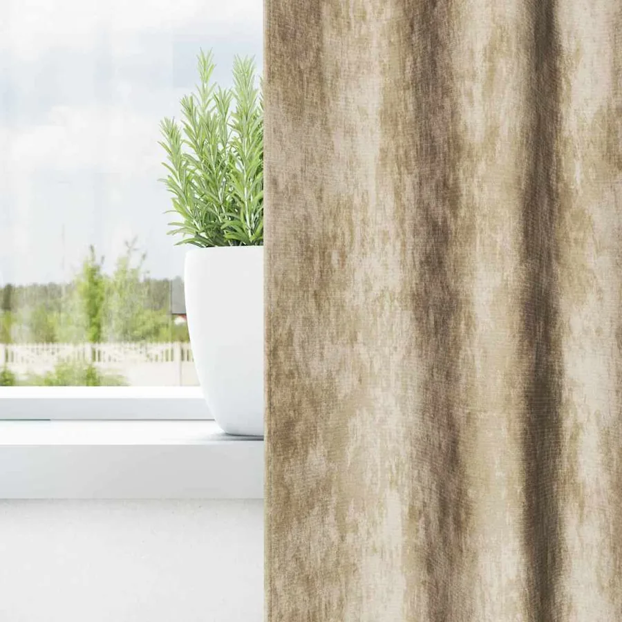 Rideaux en velours 2 pcs Crème 140 x 140 cm Velours - 3