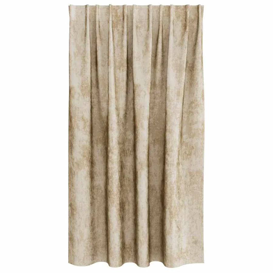 Rideaux en velours 2 pcs Crème 140 x 140 cm Velours - 4