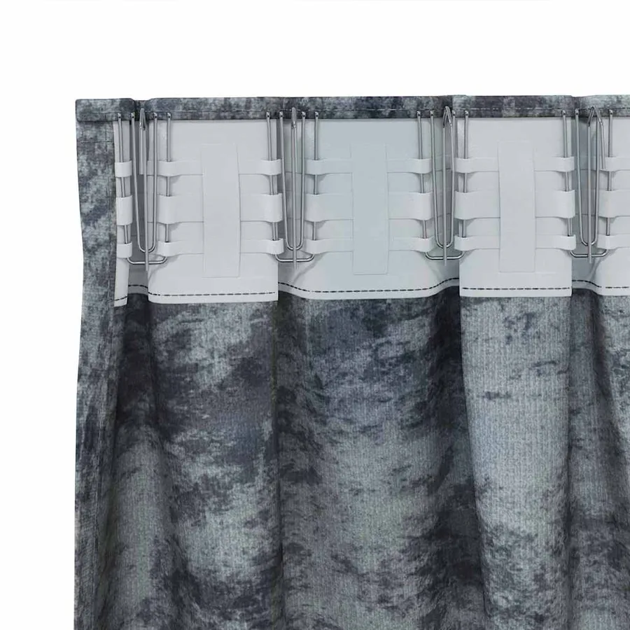 Rideaux en velours 2 pcs Gris Argenté 260 x 140 cm Velours - 5