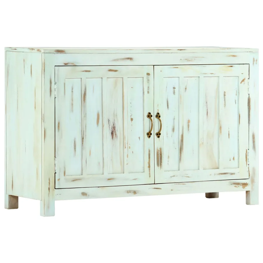 Buffet Bleu clair 110x35x70 cm Bois de manguier massif - 10