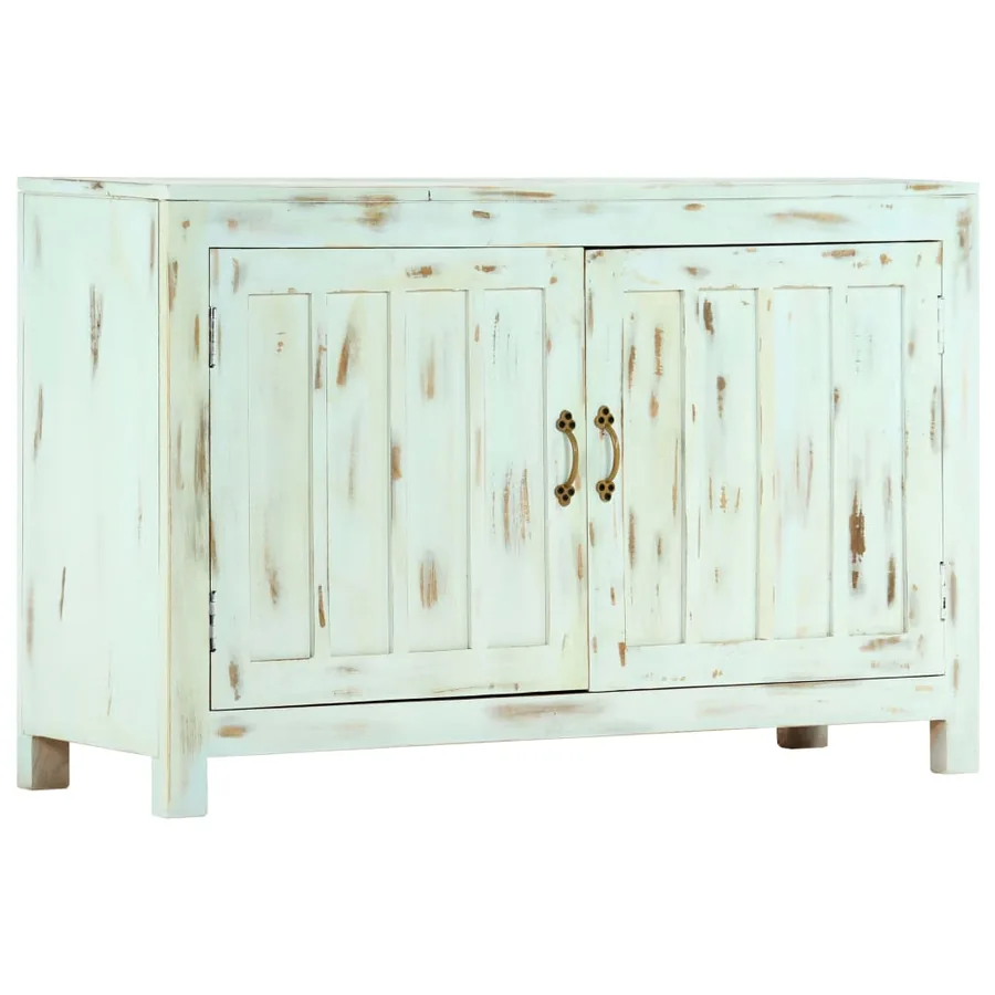 Buffet Bleu clair 110x35x70 cm Bois de manguier massif - 12