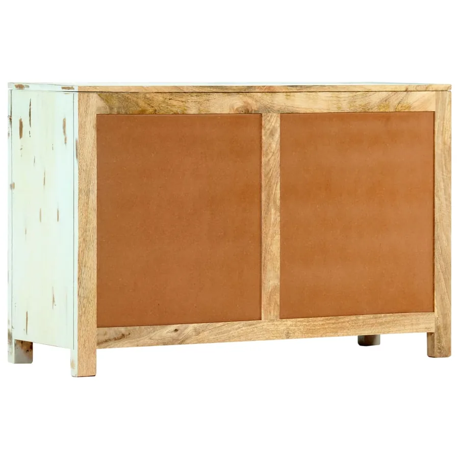 Buffet Bleu clair 110x35x70 cm Bois de manguier massif - 4
