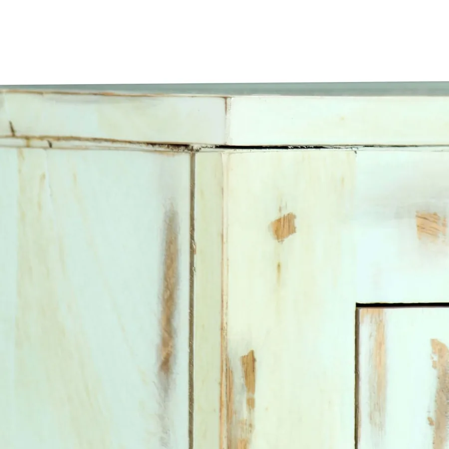 Buffet Bleu clair 110x35x70 cm Bois de manguier massif - 5