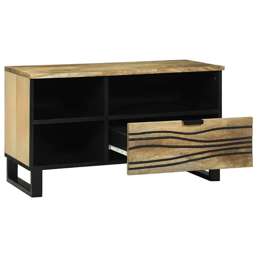 Unites TV avec tiroir Marron 80 x 33 x 46 cm Bois d'ingénierie - 2