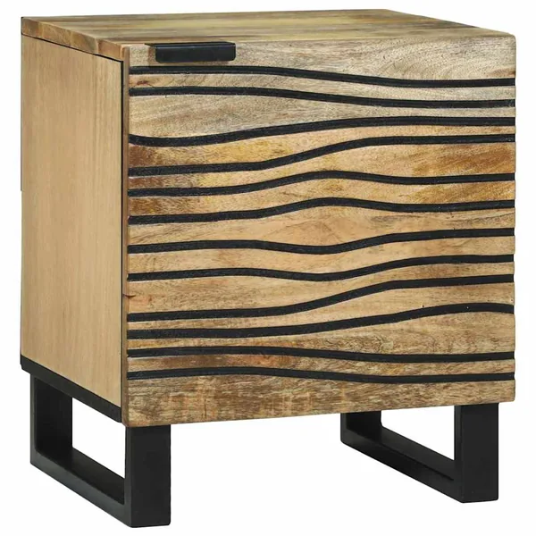 Table de chevet Naturel 40 x 33 x 46 cm Bois d'ingénierie