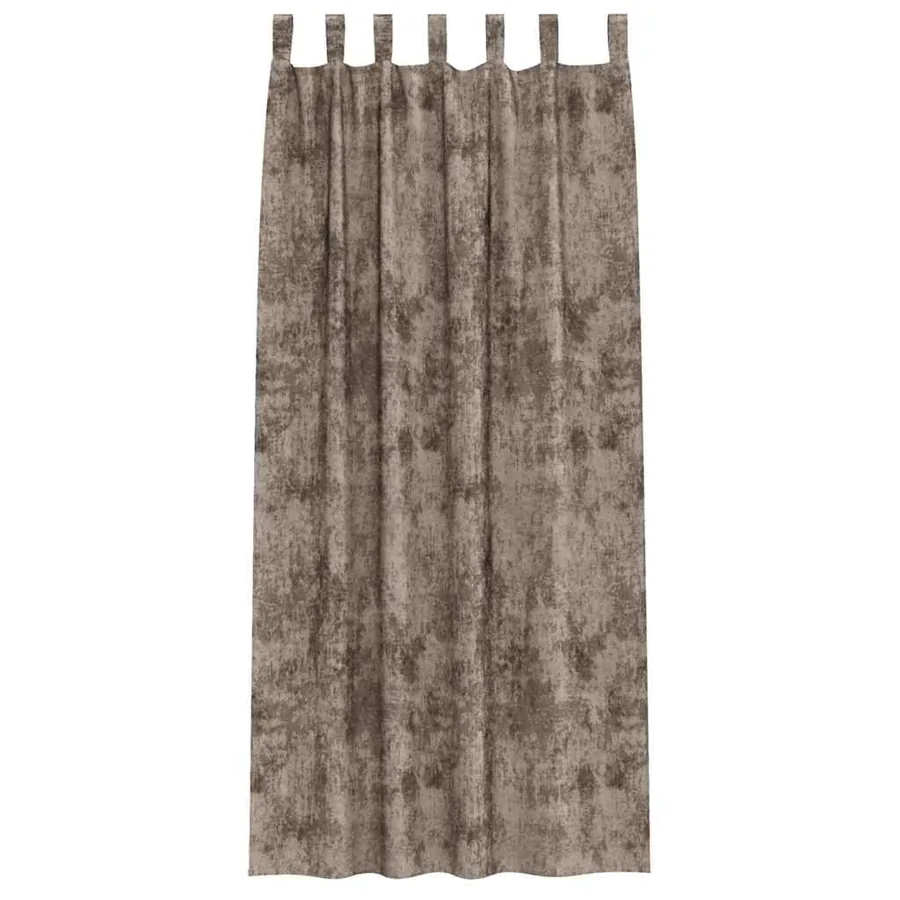Rideaux en velours 2 pcs Cappuccino 225 x 140 cm Velours - 4