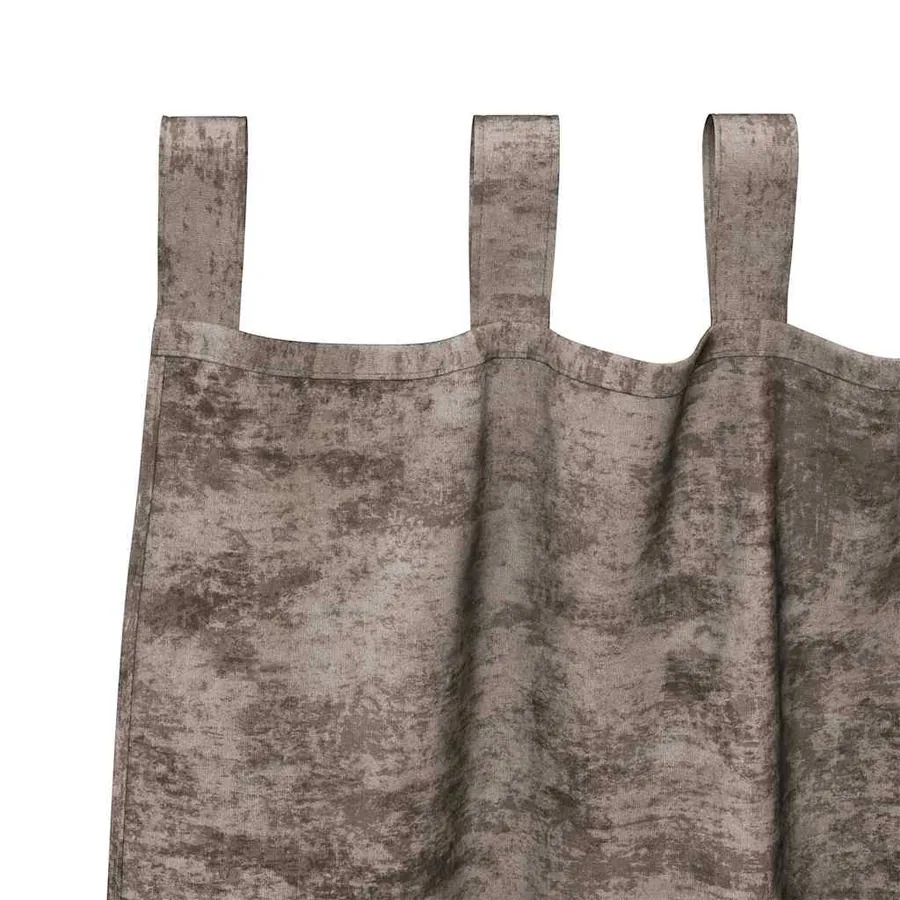 Rideaux en velours 2 pcs Cappuccino 225 x 140 cm Velours - 5