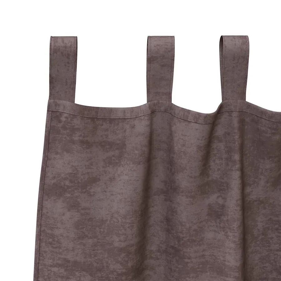 Rideaux en velours 2 pcs Marron 140 x 140 cm Velours - 5