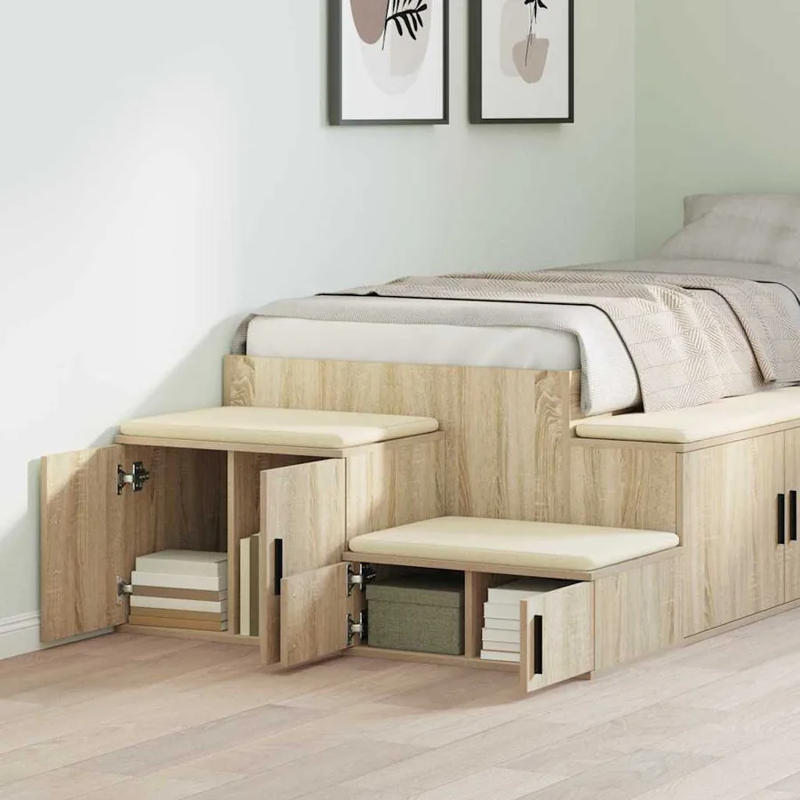 Armoire de rangement 2 pcs Chêne Sonoma 108 x 41 x 40 cm - 4