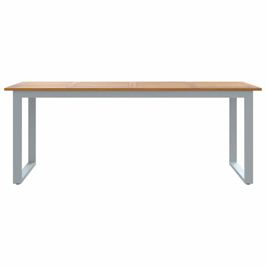 Table de Jardin Gris 200 x 90 x 75 cm Bois d'Acacia Massif - 5