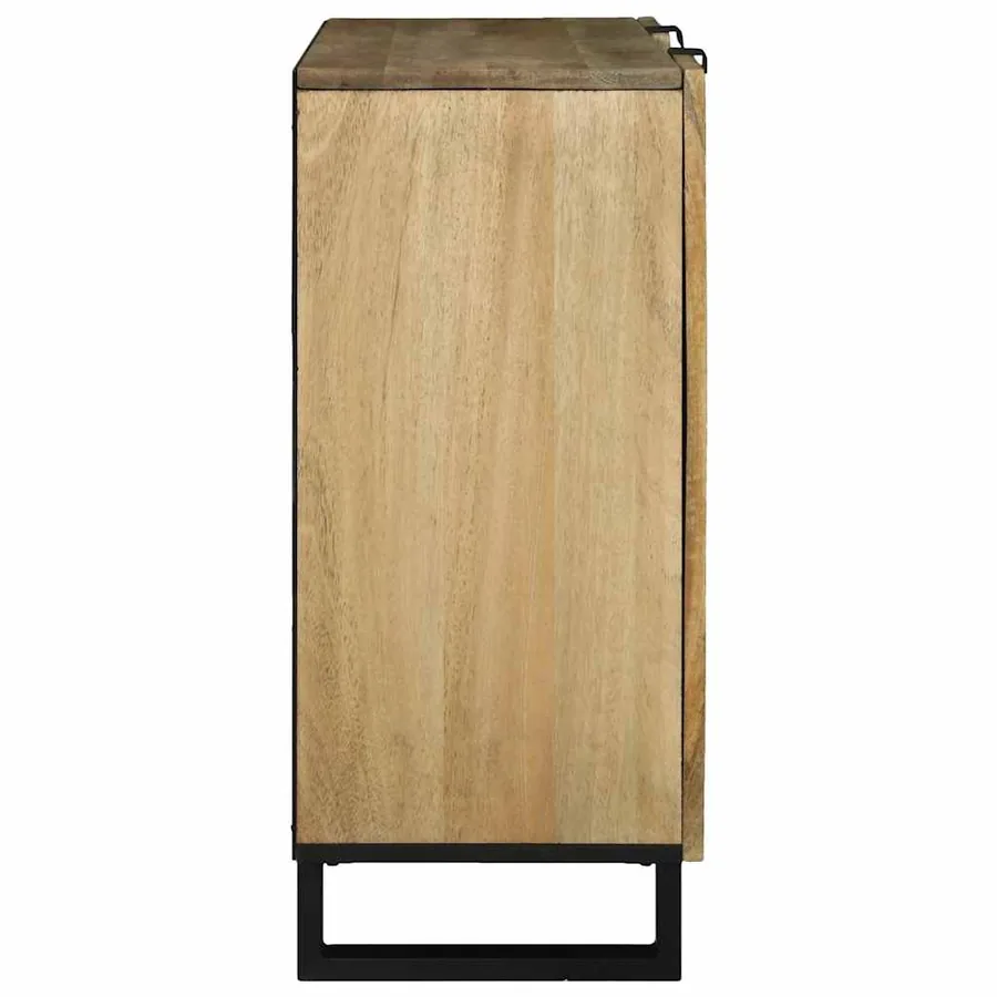 Buffet Marron 90 x 33 x 75 cm bois de manguier massif - 4