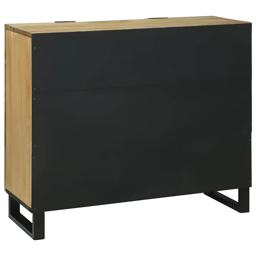 Buffet Marron 90 x 33 x 75 cm bois de manguier massif - 5