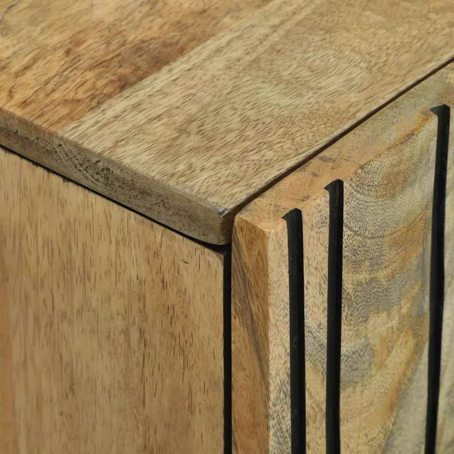 Buffet Marron 90 x 33 x 75 cm bois de manguier massif - 6