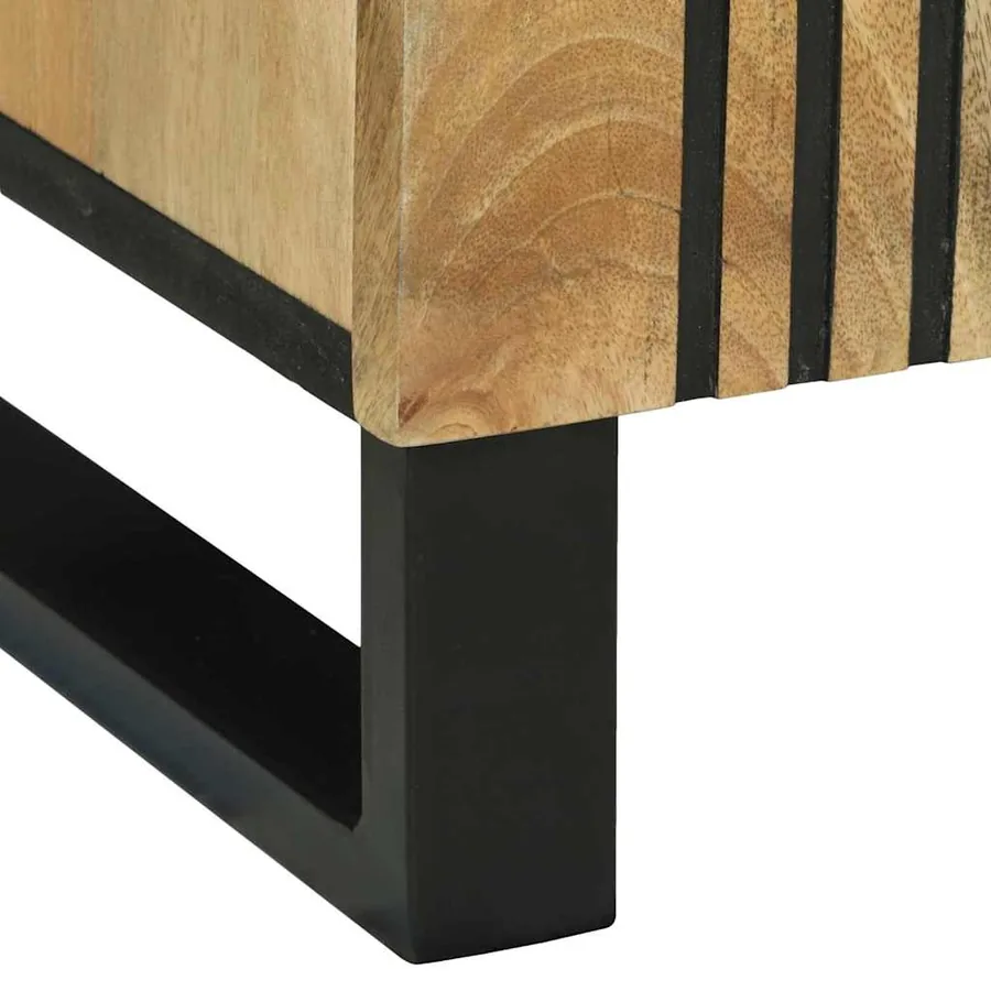 Buffet Marron 90 x 33 x 75 cm bois de manguier massif - 8
