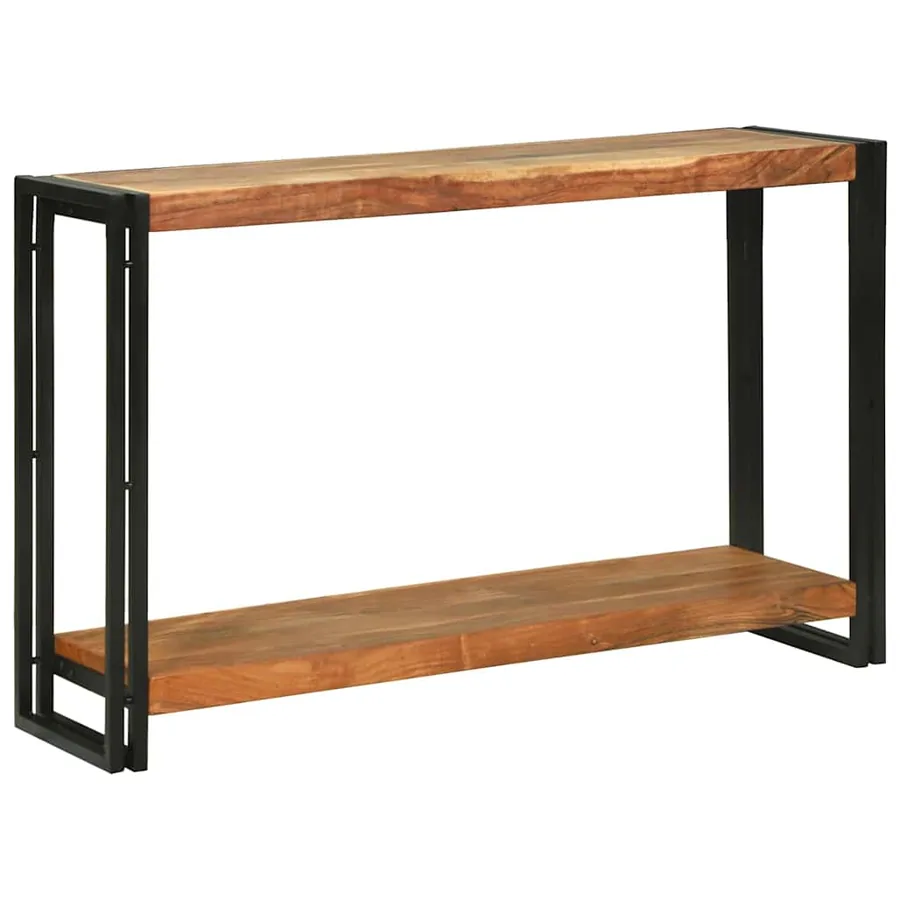 Table console Marron 120 x 33 x 75 cm Bois d'Acacia Massif - 5