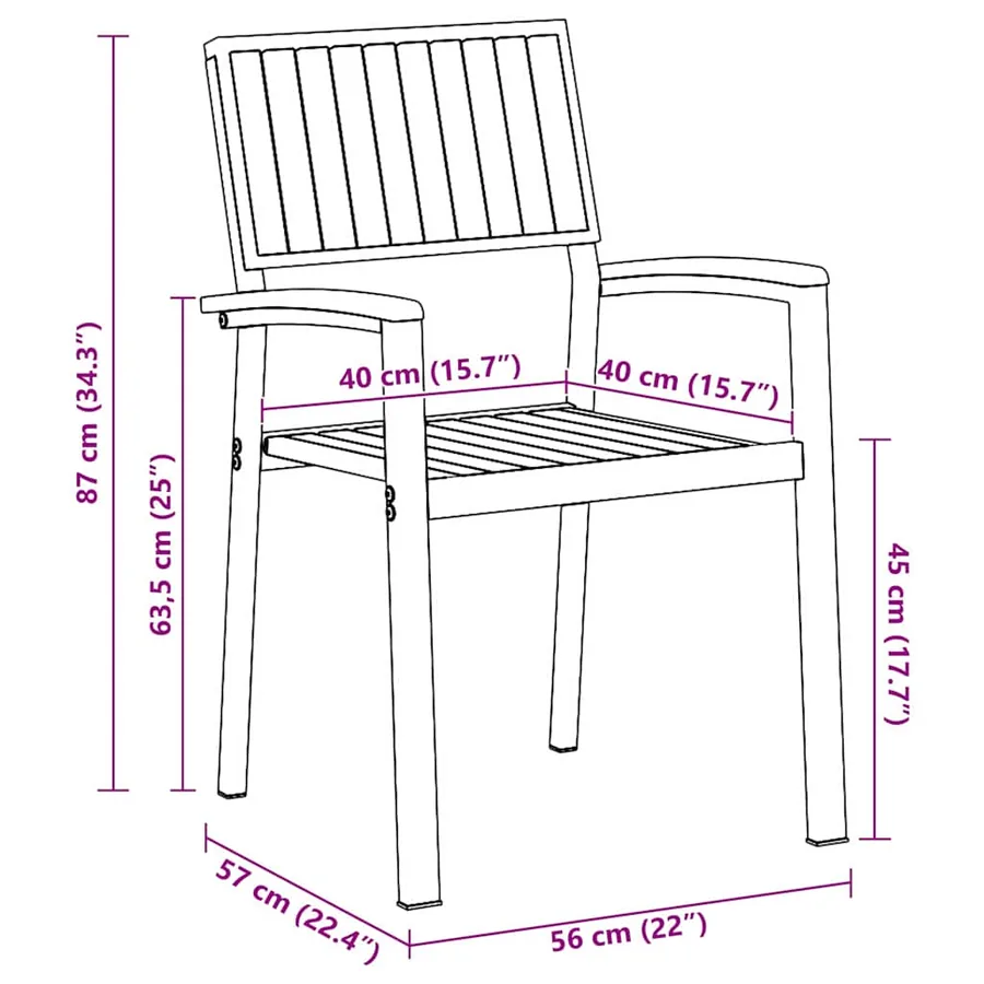 Ensemble de salle à manger pour jardin 5 pcs Gris - 12